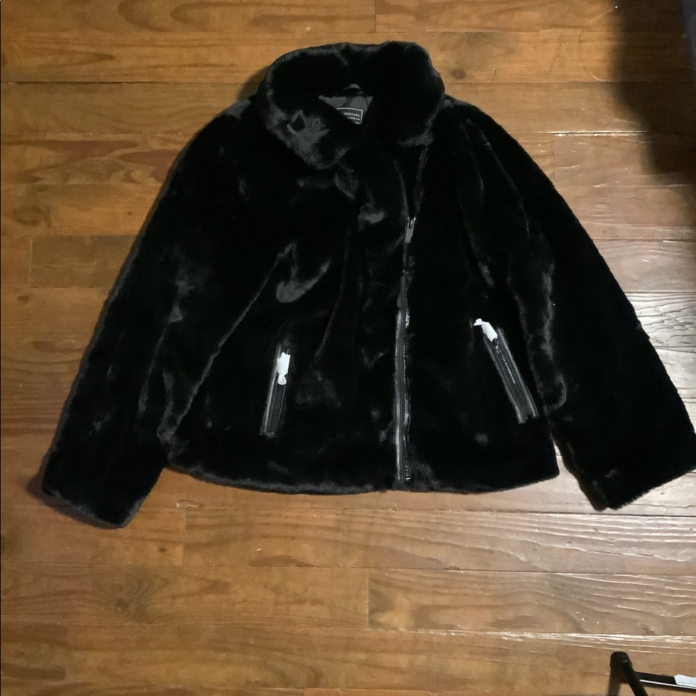 ❤️New❤️ G. by Giuliana Coat Black NEVER Wore faux fur coat